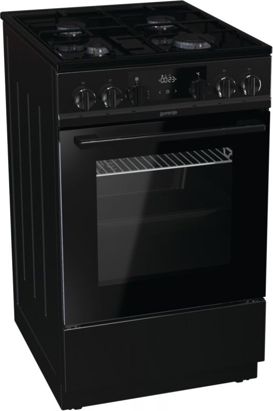 Плита Gorenje K535B комбінована, 62л, 50x60см, дисплей, чорний