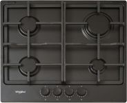 Варильна поверхня Whirlpool газова, 60см, чавун, турбо-конфорка, чорний