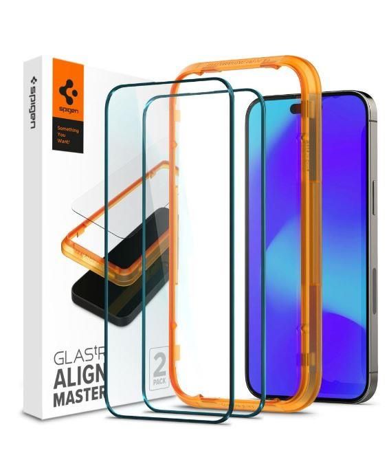Захисне скло Spigen для Apple Iphone 14 Pro Glas tR Align Master FC (2 Pack), Black