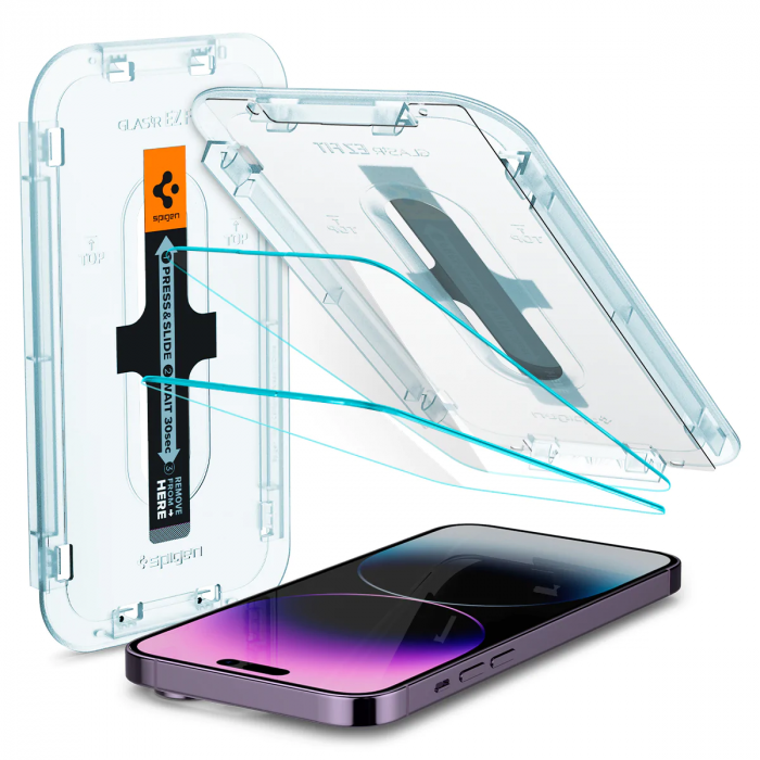 Захисне скло Spigen для Apple Iphone 14 Pro Max Glas tR EZ Fit (2 Pack), Clear
