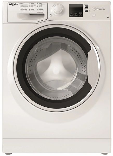 Пральна машина Whirlpool фронтальна, 6кг, 1200, A++, 43см, дисплей, люк чорний, білий