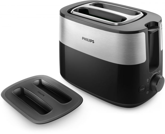 Тостер  Philips Daily Collection, 830Вт, пластик, кришка від пилу, чорний