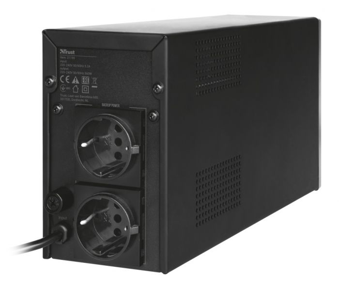 Джерело безперебійного живлення Trust Oxxtron 1000VA UPS with 2 standard wall power outlets BLACK