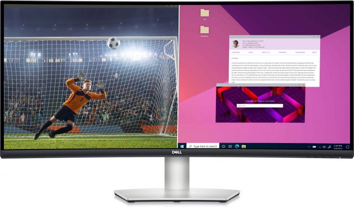 Монітор LCD 34" DELL S3423DWC 2xHDMI, USB-C, Audio, VA, 3440x1440, 100Hz, 4ms, 99%sRGB, CURVED, FreeSync, HAS