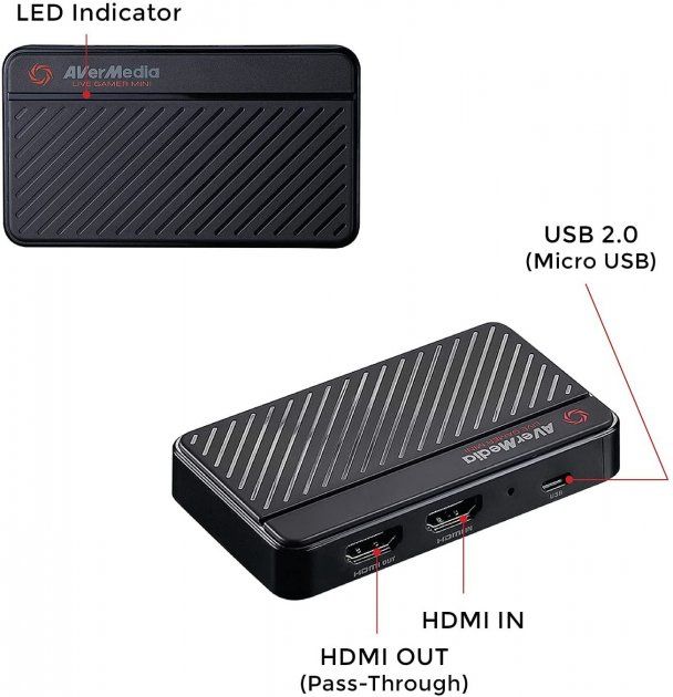 Пристрій захоплення відео AVerMedia Live Game Portable MINI GC311 Black