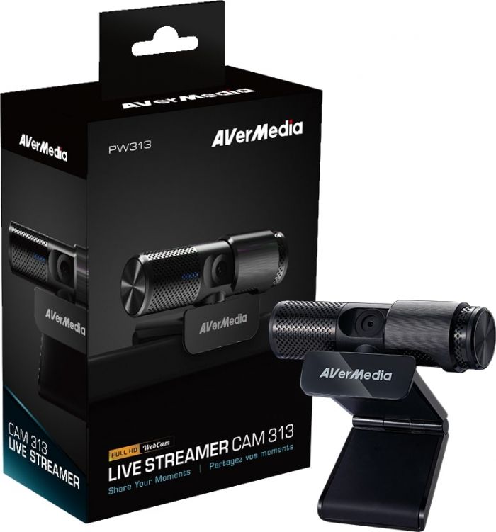 Веб-камера AVerMedia Live Streamer CAM 313 1080p30, fixed focus, black