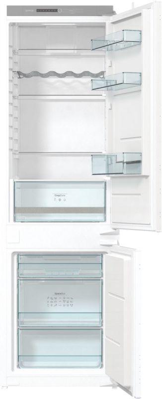 Вбуд. холодильник з мороз. камерою Gorenje NRKI418FA0, 177х55х54см, 2 двері, 180( 68)л, А+, NF+ , зона св-ті, диспл, іонізатор, білий