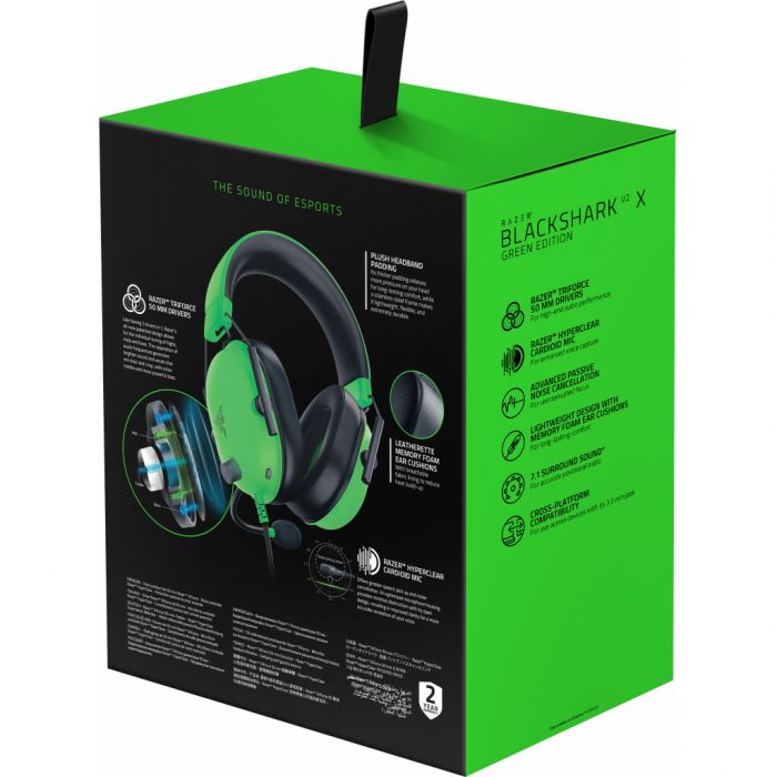 Гарнітура Razer Blackshark V2 X 3.5мм Green