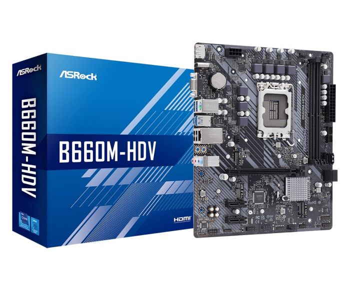 Материнська плата ASRock B660M-HDV s1700 B660 2xDDR4 HDMA VGA mATX