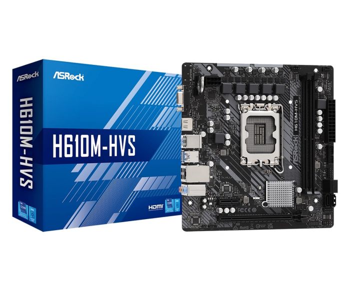 Материнська плата ASRock H610M-HVS s1700 H610 2xDDR4 HDMI VGA mATX