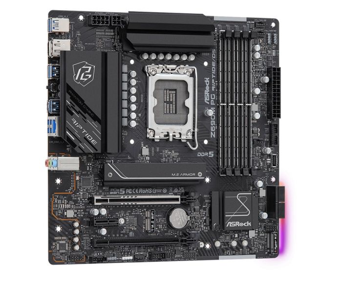 Материнська плата ASRock Z690M PG RIPTIDE/D5 s1700 Z690M 4xDDR5 M.2 HDMI DP VGA mATX