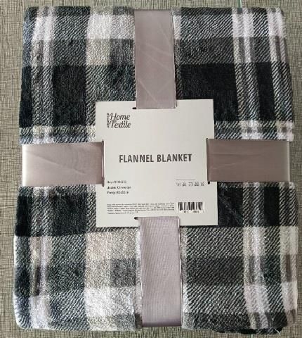 Плед Ardesto Flannel, 200х220см, клітинка сіра, 100% поліестер