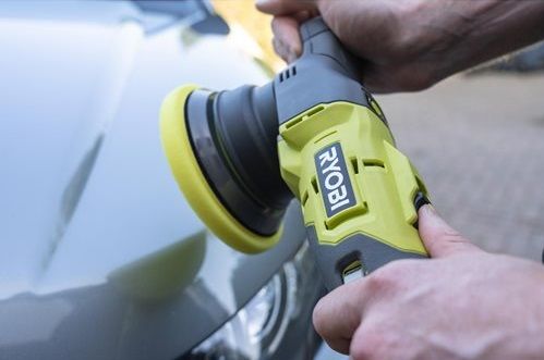 Машина полірувальна Ryobi R18P-0, акумуляторна ONE+, 18В, 125 мм, рандомна орбіта, регулювання швидкості, solo (без АКБ та