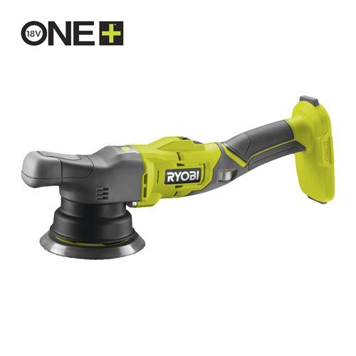 Машина полірувальна Ryobi R18P-0, акумуляторна ONE+, 18В, 125 мм, рандомна орбіта, регулювання швидкості, solo (без АКБ та