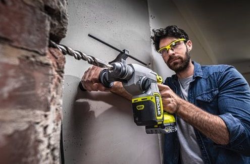 Перфоратор Ryobi RSDS18X-1C40S, SDS+, акумуляторний ONE+ НР, безщітковий, 18В, АКБ 1х4 Аг, 4 Дж, 4 режими.