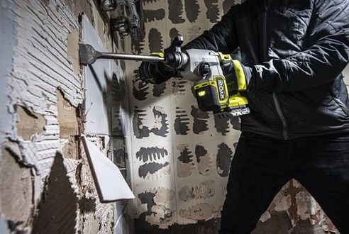 Перфоратор Ryobi RSDS18X-1C40S, SDS+, акумуляторний ONE+ НР, безщітковий, 18В, АКБ 1х4 Аг, 4 Дж, 4 режими.