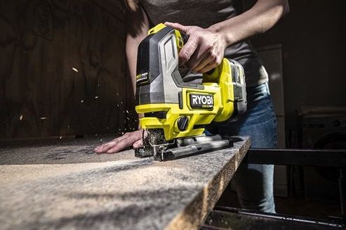 Лобзик Ryobi RJS18-0 акумуляторний ONE+ НР, безщітковий, 18В, 4 режими ходу, електроніка, що стежить (без АКБ і ЗУ)