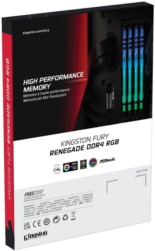 Пам'ять ПК Kingston DDR4 16GB 3200 FURY Renegade RGB