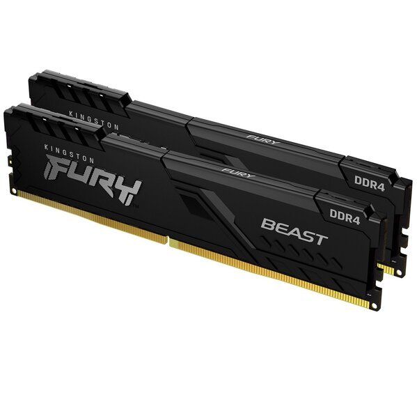 Пам'ять ПК Kingston DDR4 32GB KIT (16GBx2) 3200 Fury Beast Black