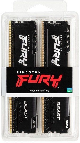 Пам'ять ПК Kingston DDR4 32GB KIT (16GBx2) 3200 Fury Beast Black