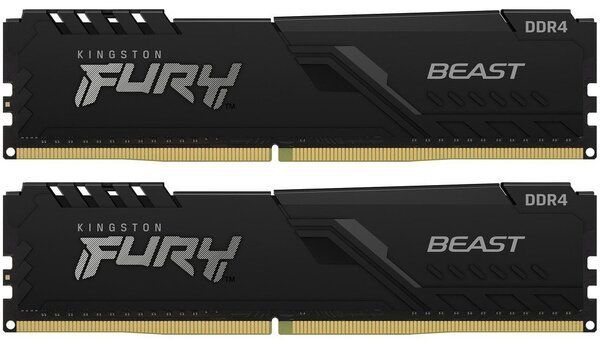 Пам'ять ПК Kingston DDR4 32GB KIT (16GBx2) 3200 Fury Beast Black