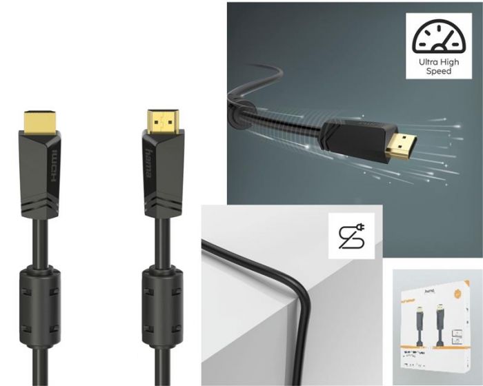 Кабель Hama HDMI - HDMI 4K Ethernet Gold 15 m Black