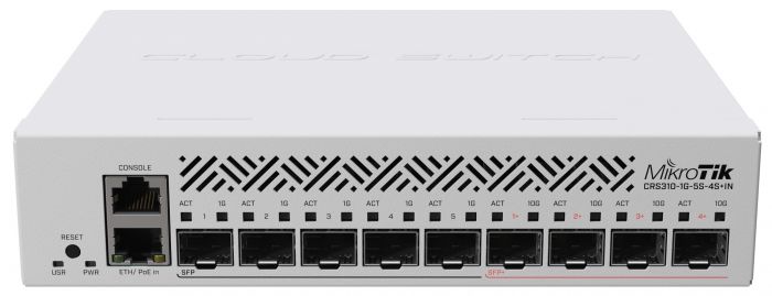 Комутатор MikroTik netFiber9 Cloud Router Switch CRS310-1G-5S-4S+IN