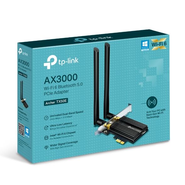 WiFi-адаптер TP-LINK Archer TX50E AX3000 BT5.0 PCI Express