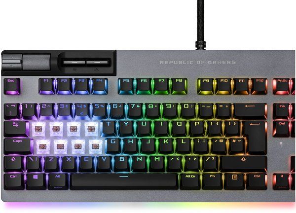 Клавіатура ASUS ROG Strix Flare II Animate RGB 113key NX Red USB RU Black