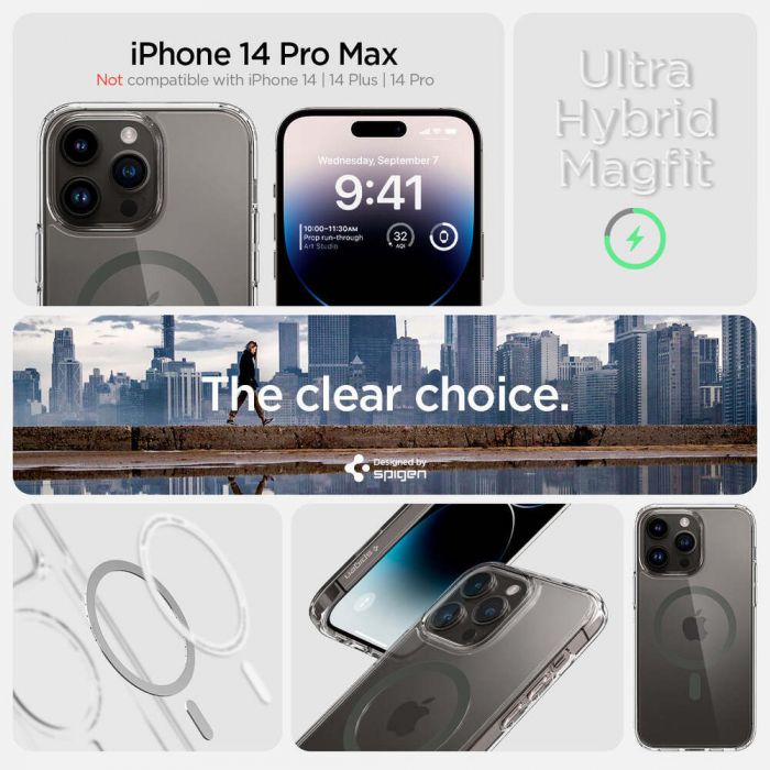 Чохол Spigen для Apple iPhone 14 Pro Max Ultra Hybrid MagFit, Graphite