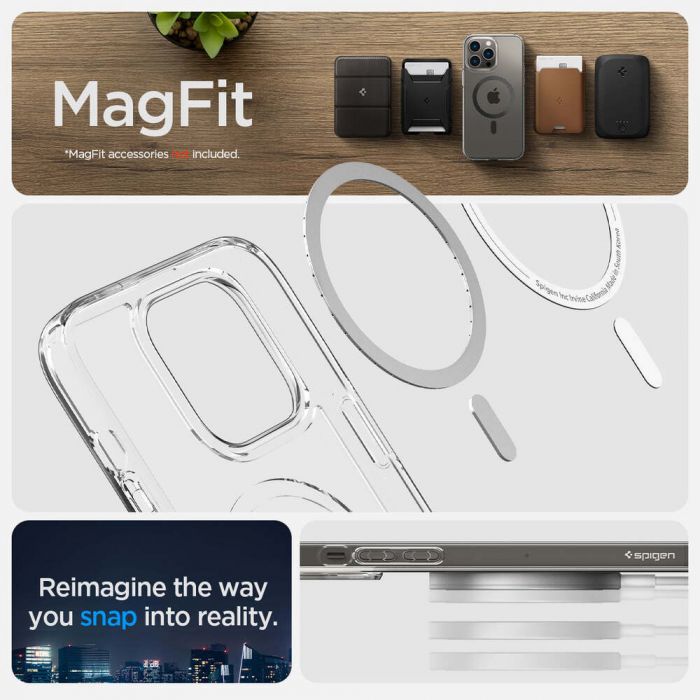 Чохол Spigen для Apple iPhone 14 Pro Ultra Hybrid MagFit, Carbon Fiber