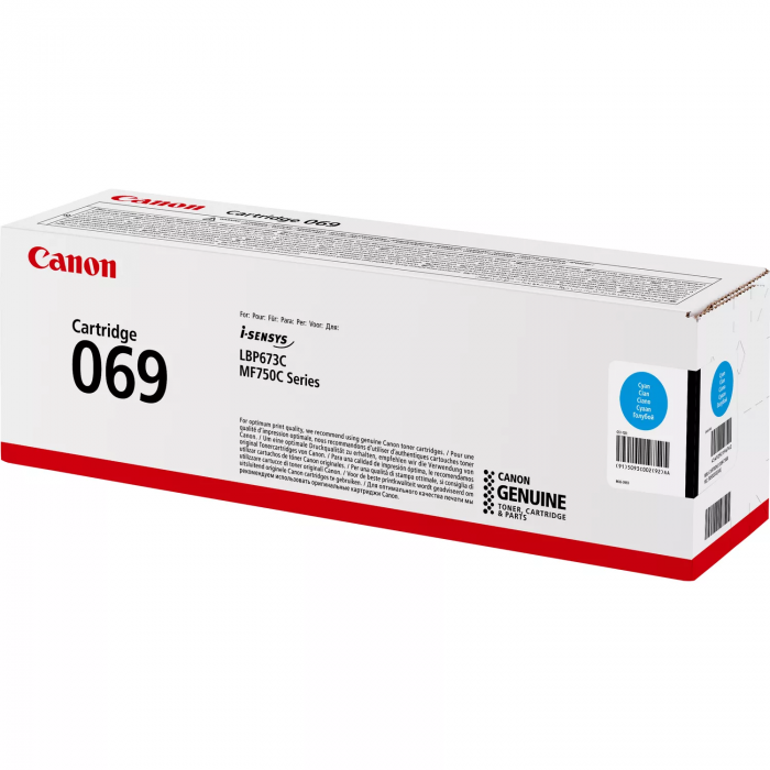 Картридж Canon 069 MF752Cdw/MF754Cdw/LBP673Cdw Cyan (1900 стор)