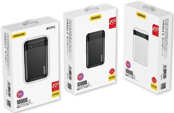 Портативний зарядний пристрій Power Bank Dudao 10000mAh Portable mini Black