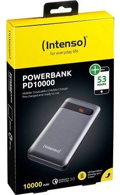 Портативний зарядний пристрій Power Bank Intenso 10000mAh 20W PD, QC Grey