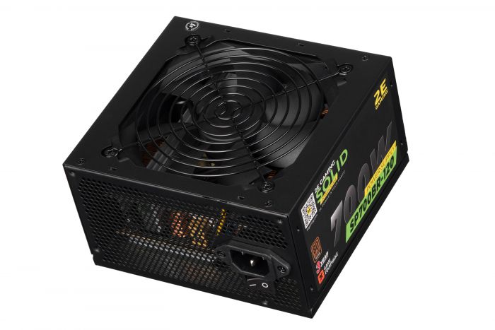 Блок живлення 2E GAMING SOLID POWER  (700W), >85%, 80+ Bronze, 120mm, 1xMB 24pin(20+4), 1xCPU 8pin(4+4), 3xMolex, 6xSATA, 4xPCIe 8pin(6+2)