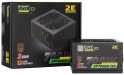 Блок живлення 2E GAMING SOLID POWER  (700W), >85%, 80+ Bronze, 120mm, 1xMB 24pin(20+4), 1xCPU 8pin(4+4), 3xMolex, 6xSATA, 4xPCIe 8pin(6+2)
