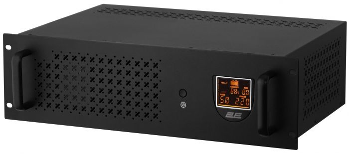 Джерело безперебійного живлення 2E RE2000, 2000VA/1200W, RM 3U, LCD, USB, 3xSchuko