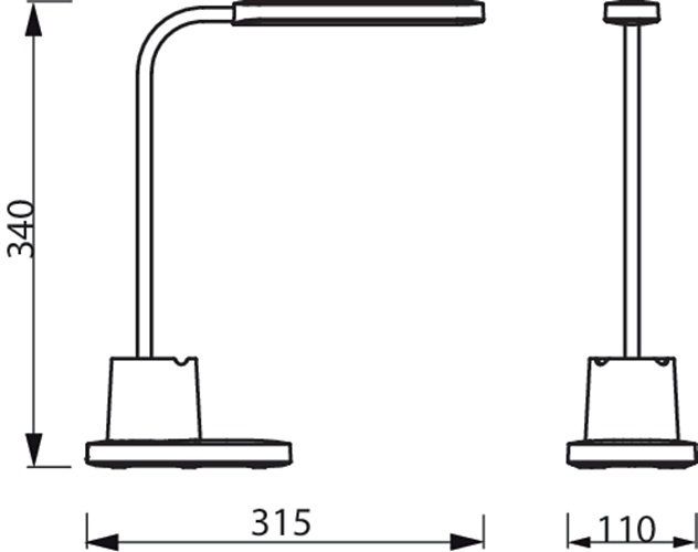 Лампа настільна з акумулятором Philips Bucket 7Вт 3000/4000/5700K 1800мАг USB-A сірий