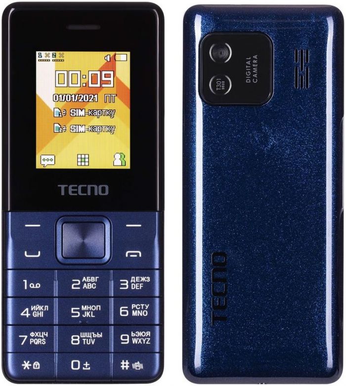 Мобільний телефон TECNO T301 2SIM Deep Blue