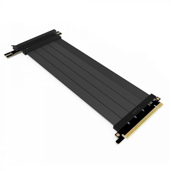 Райзер кабель Zalman RCG422, PCI-E 4.0, PCI-E x 16 Male to PCI x 16 Female, 220mm, Black