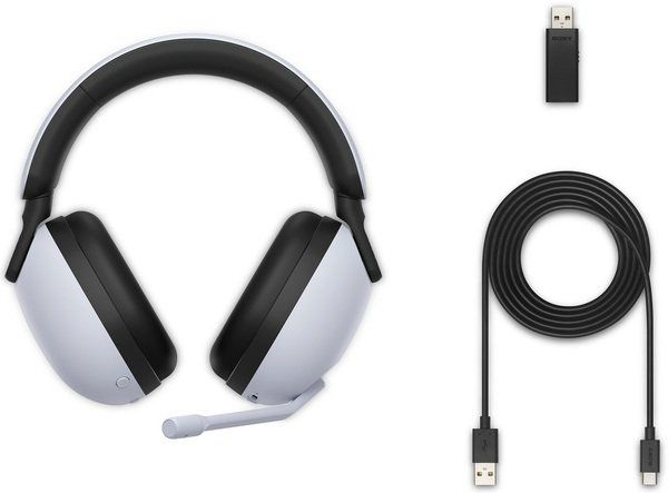 Гарнітура ігрова Over-ear Sony INZONE H9 BT 5.0, ANC, SBC, AAC, Wireless, Mic, Білий