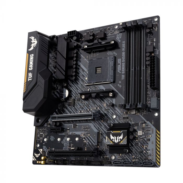 Материнcька плата ASUS TUF GAMING B450M-PLUS II sAM4 B450 4xDDR4 HDMI-DVI mATX