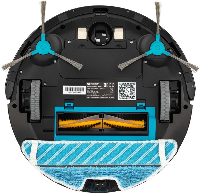 Робот-пилосос Sencor , 400Вт, h=7,9см, вологе прибирання, конт пил -0,45л, вода -0,24л, автон. робота до 120хв, вага-2,5кг, НЕРА, чорний