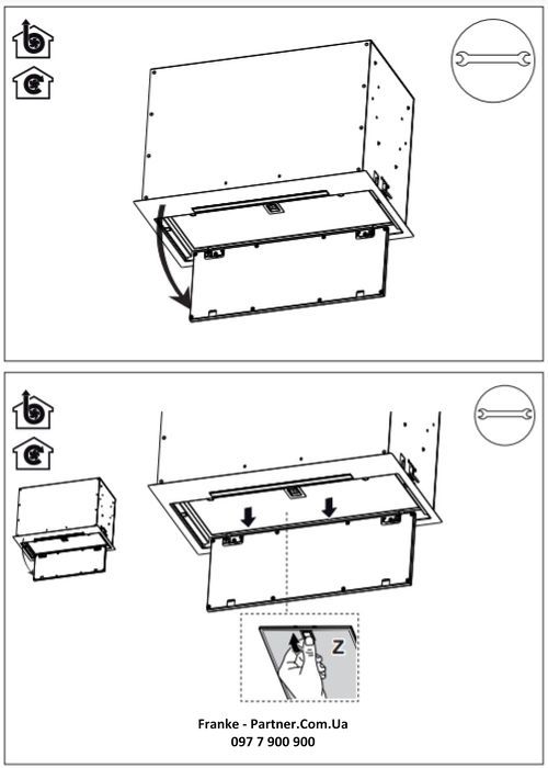 Витяжка Franke вбудовувана Box Flush EVO, 70см, 1120м3ч, FBFEXSA70, нерж