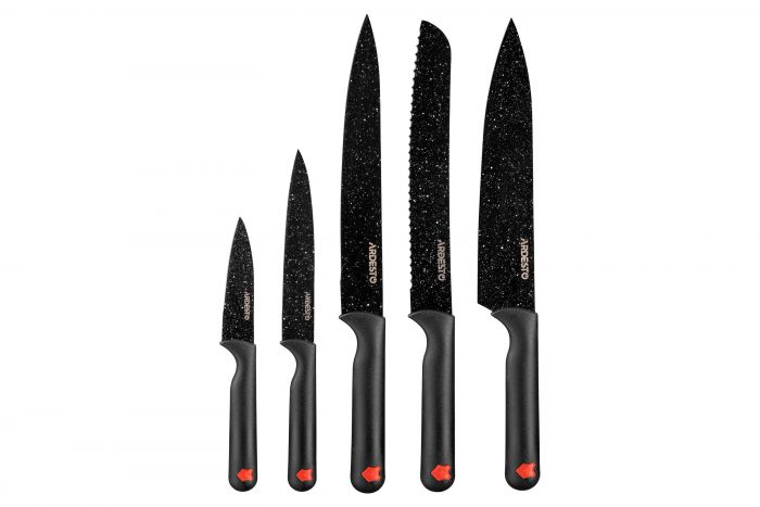 Набір ножів Ardesto Black Mars  5 пр., чорний, нержавіюча сталь, пластик