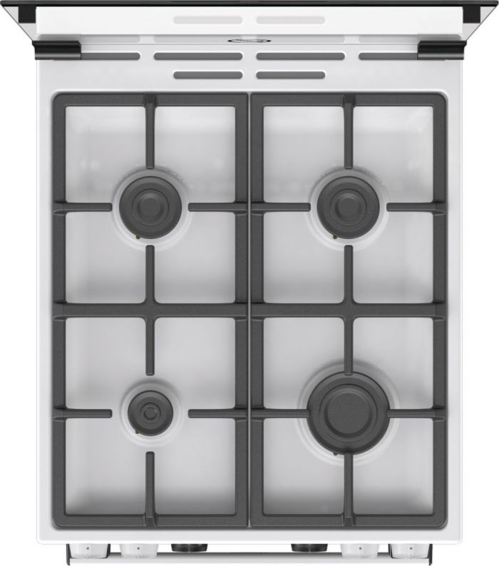 Плита Gorenje GK5C41WF комбінована, 70л, 50x60см, дисплей, IconLed, чавун,  білий