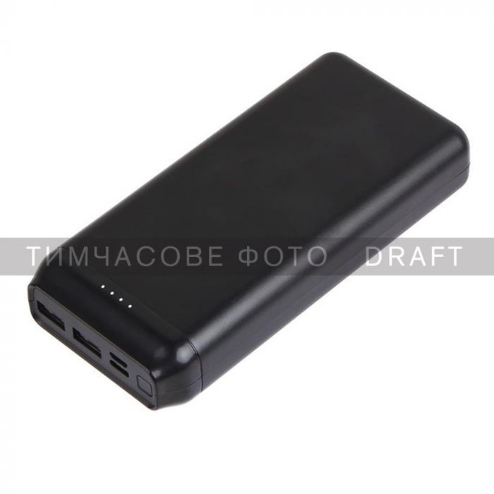 Універсальна літієва батарея Power Bank 2E 20000mAh, Type-C, black