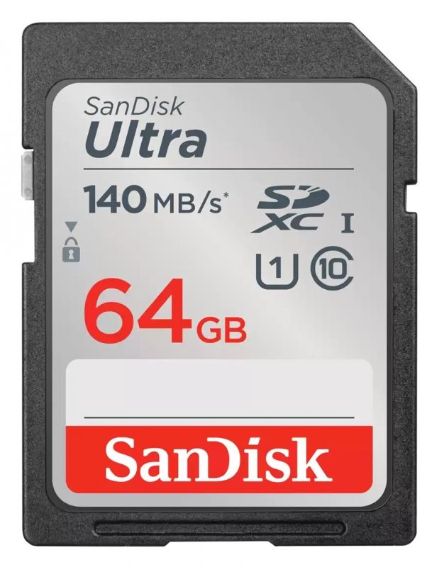 Карта пам'яті SanDisk SD   64GB C10 UHS-I R140MB/s Ultra