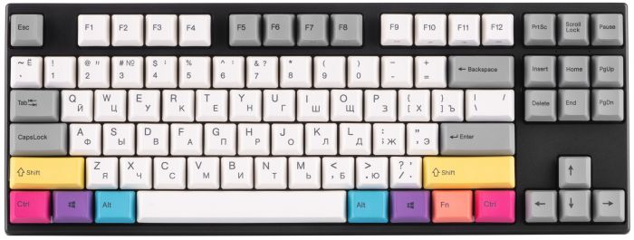 Клавіатура Varmilo VEA87 CMYK Cherry Mx Brown Multicolor