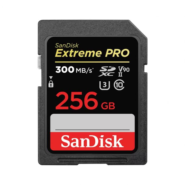 Карта пам'яті SanDisk SD  256GB C10 UHS-II U3 V90 R300/W260MB/s Extreme Pro